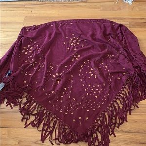 Velvet rose shawl NEVER WORN